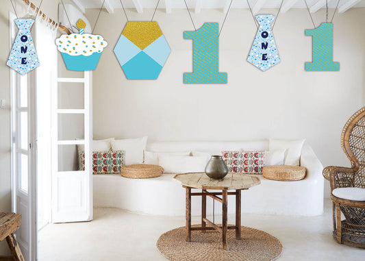 Fun Is One Theme Birthday Party Theme Hanging Set for Decoration 