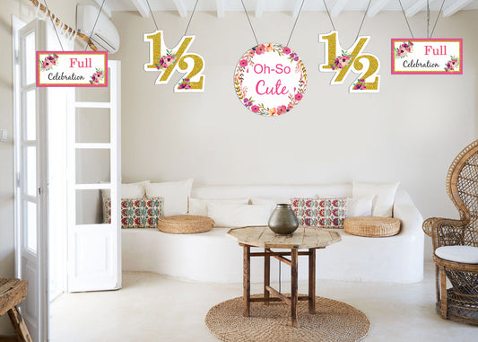 Half Birthday Party Theme Hanging Set for Decoration