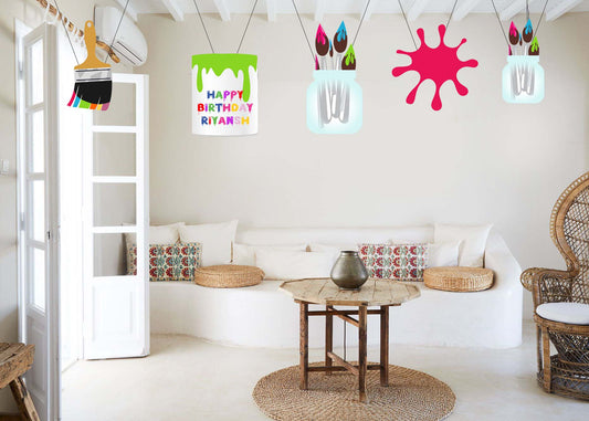 Art and Paint Theme Birthday Party Hangings