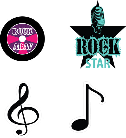 Rockstar Theme Birthday Party Theme Hanging Set for Decoration