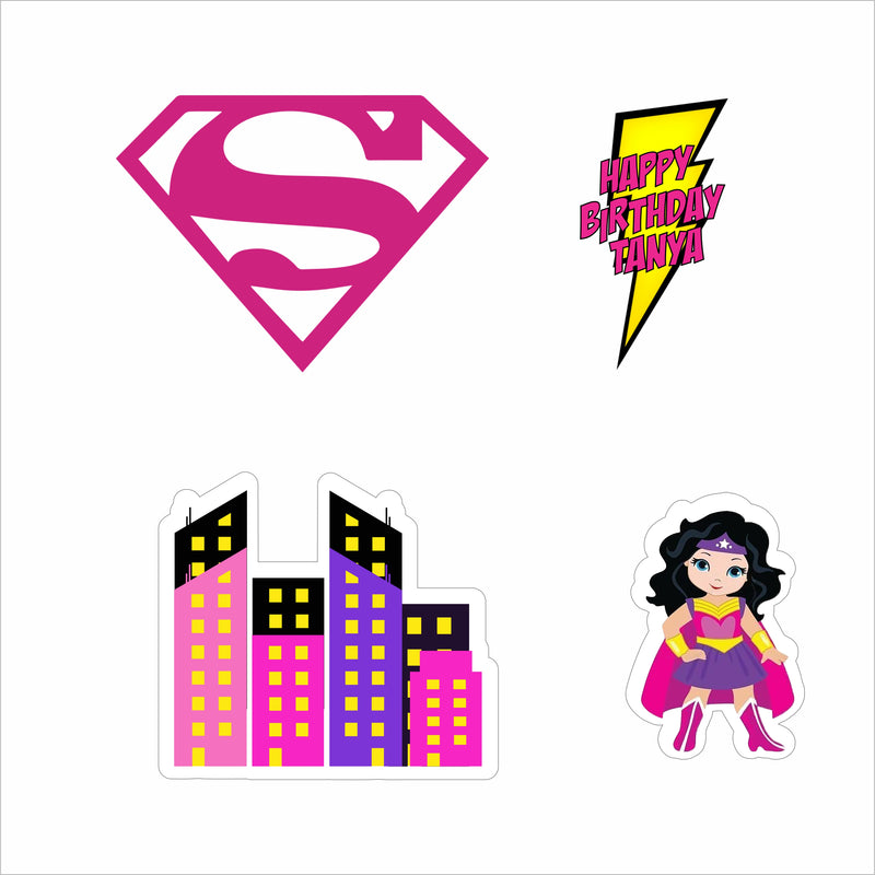 Super Girl Theme Birthday Party Hangings