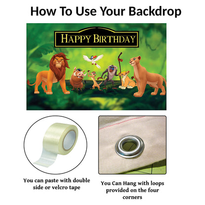 The Lion King Theme Birthday Party Backdrop