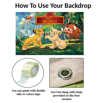 The Lion King Theme Birthday Party Backdrop