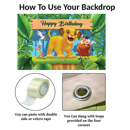 The Lion King Theme Birthday Party Backdrop
