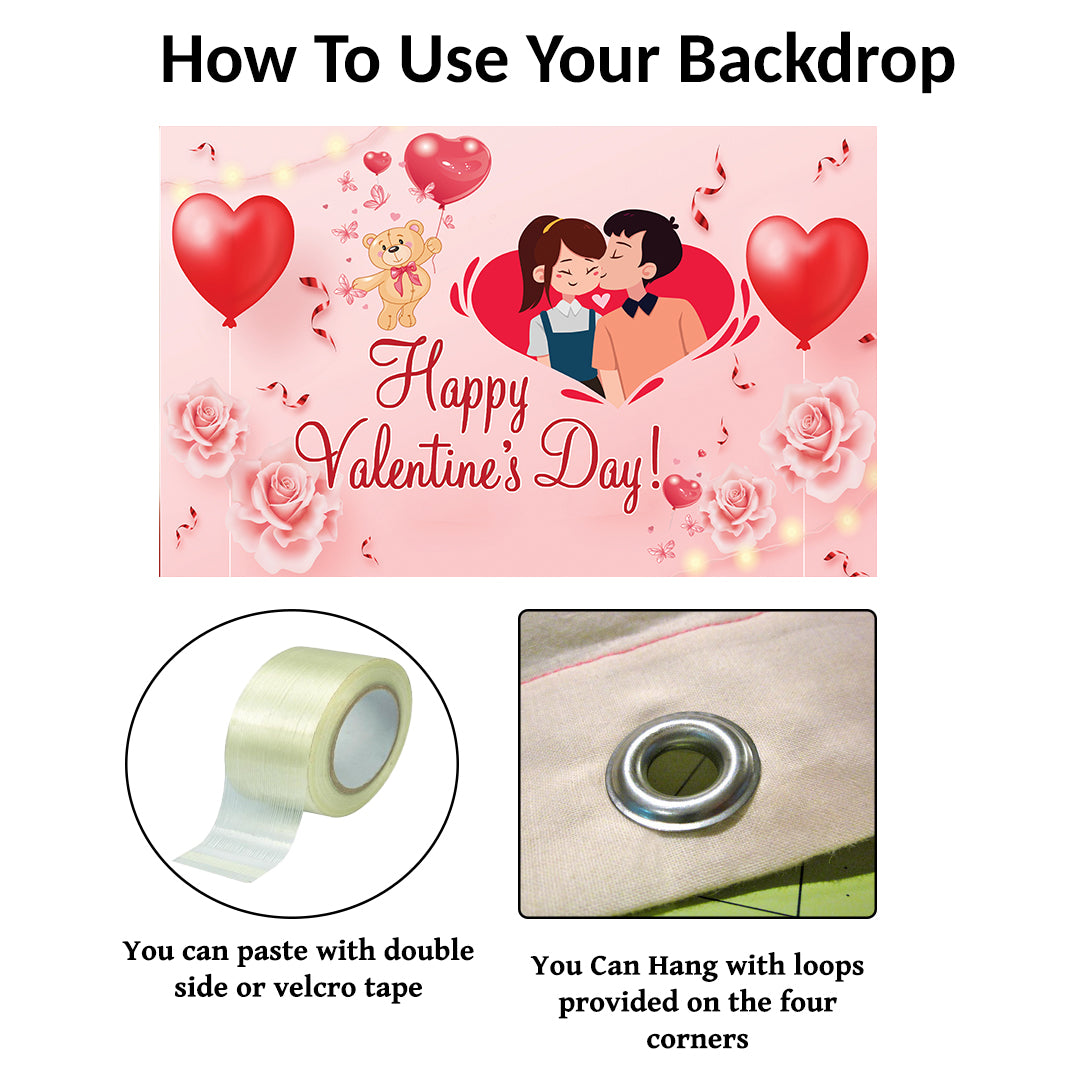 Valentine Party Backdrop for Decoration