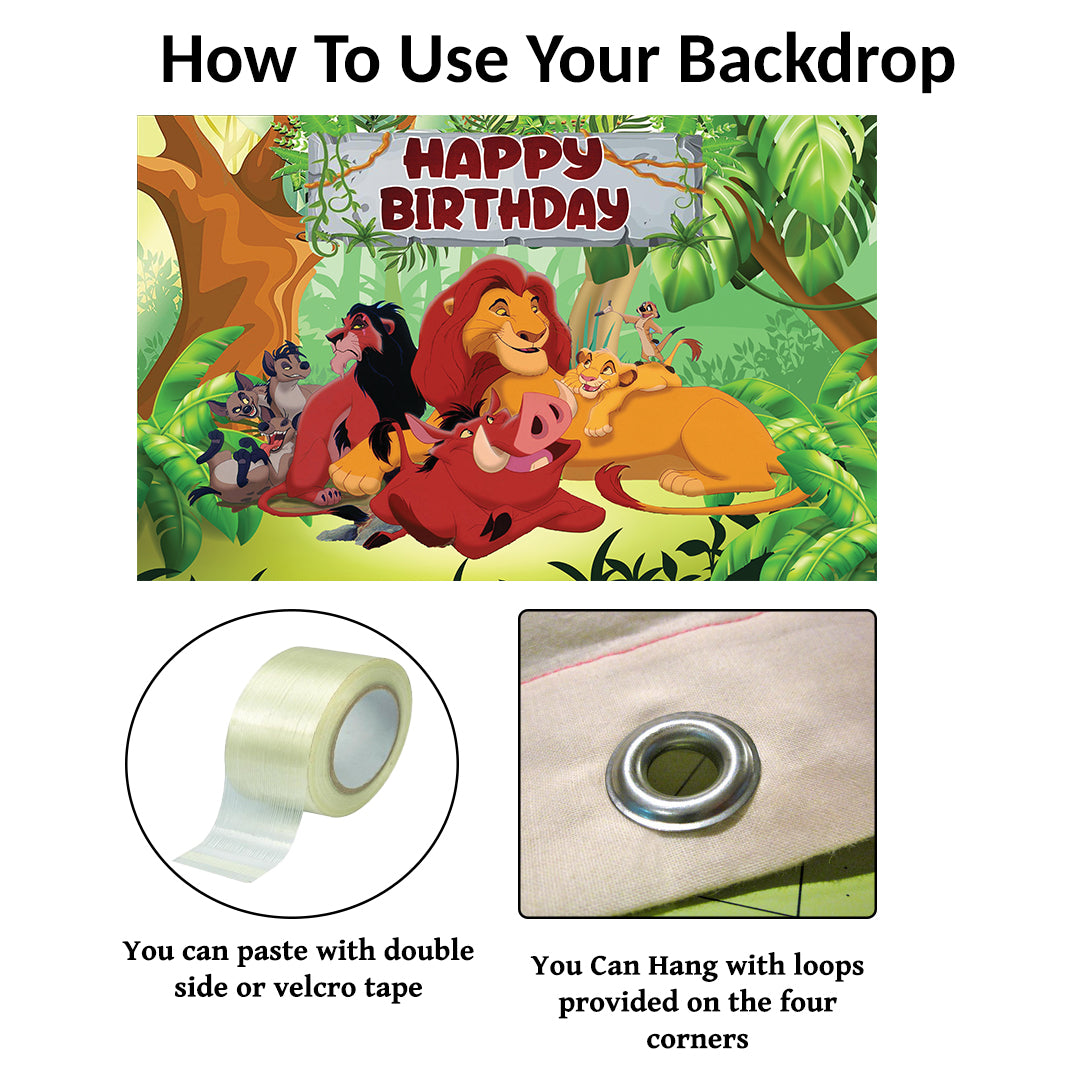 The Lion King Theme Birthday Party Backdrop