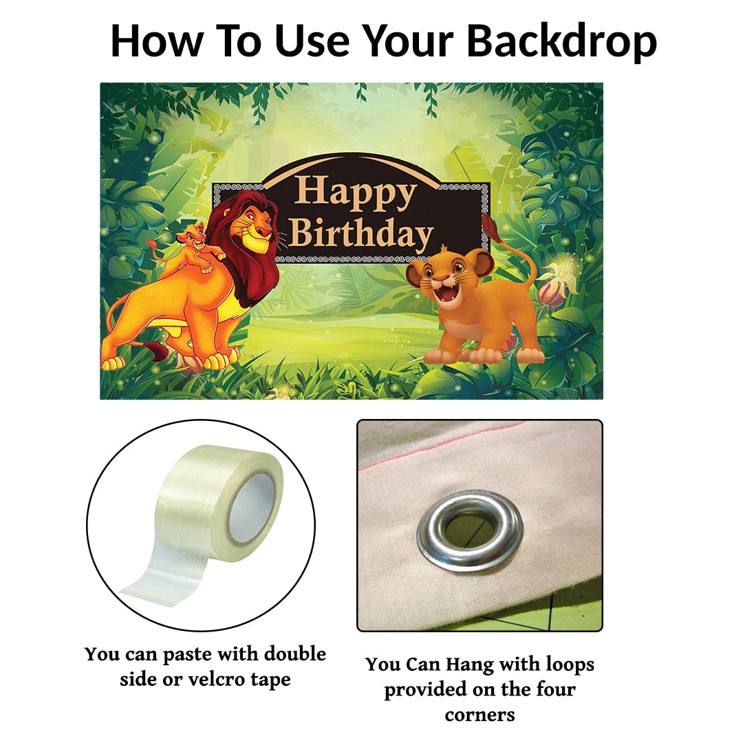 The Lion King Theme Birthday Party Backdrop