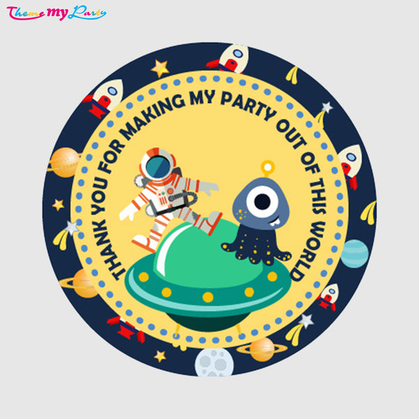 Space Theme Birthday Party Thank You Gift Tags