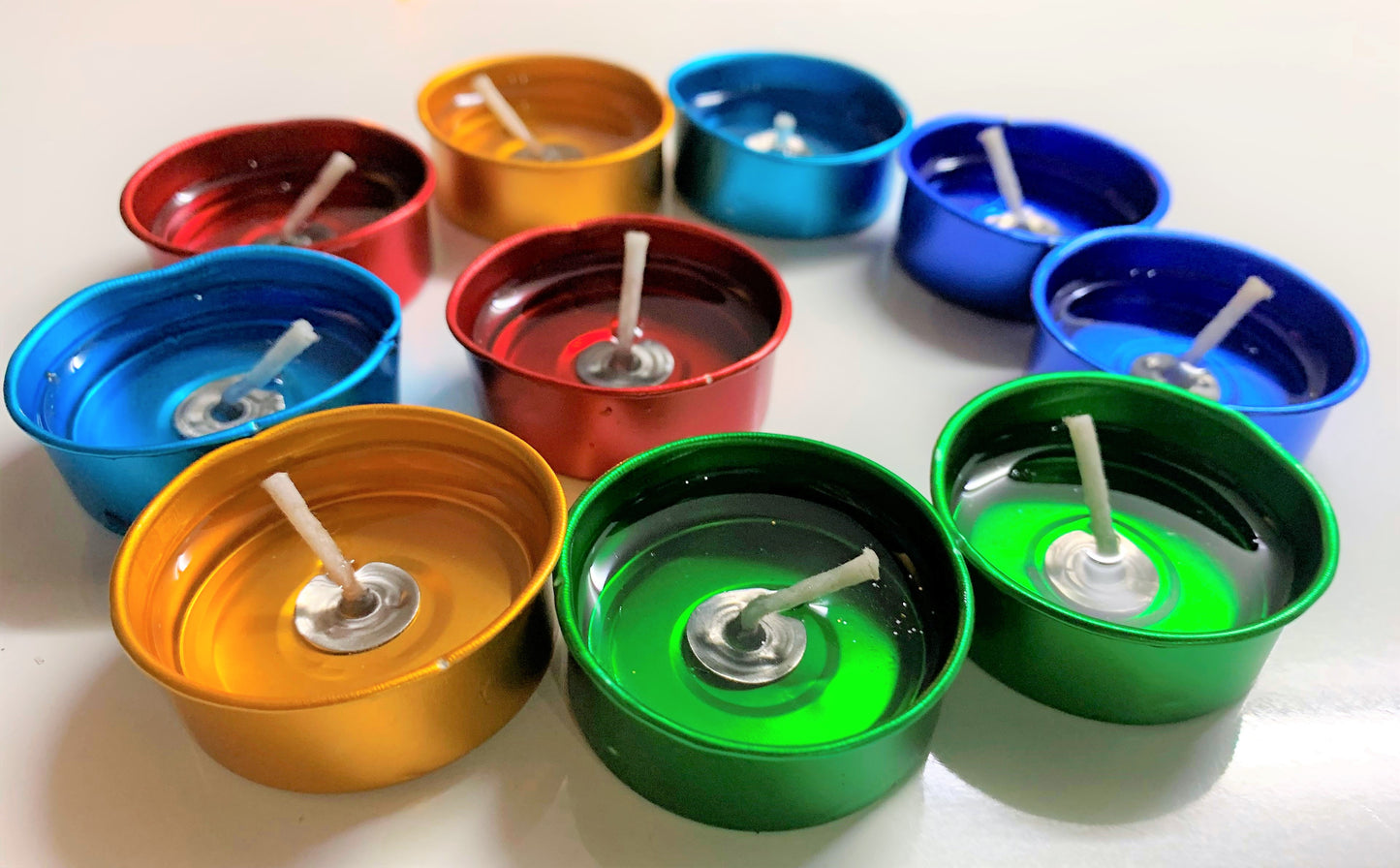 Multi Gel Wax Tealight Round Candles and Floating Candle