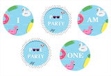 Pool Party Birthday Banner for Decoration