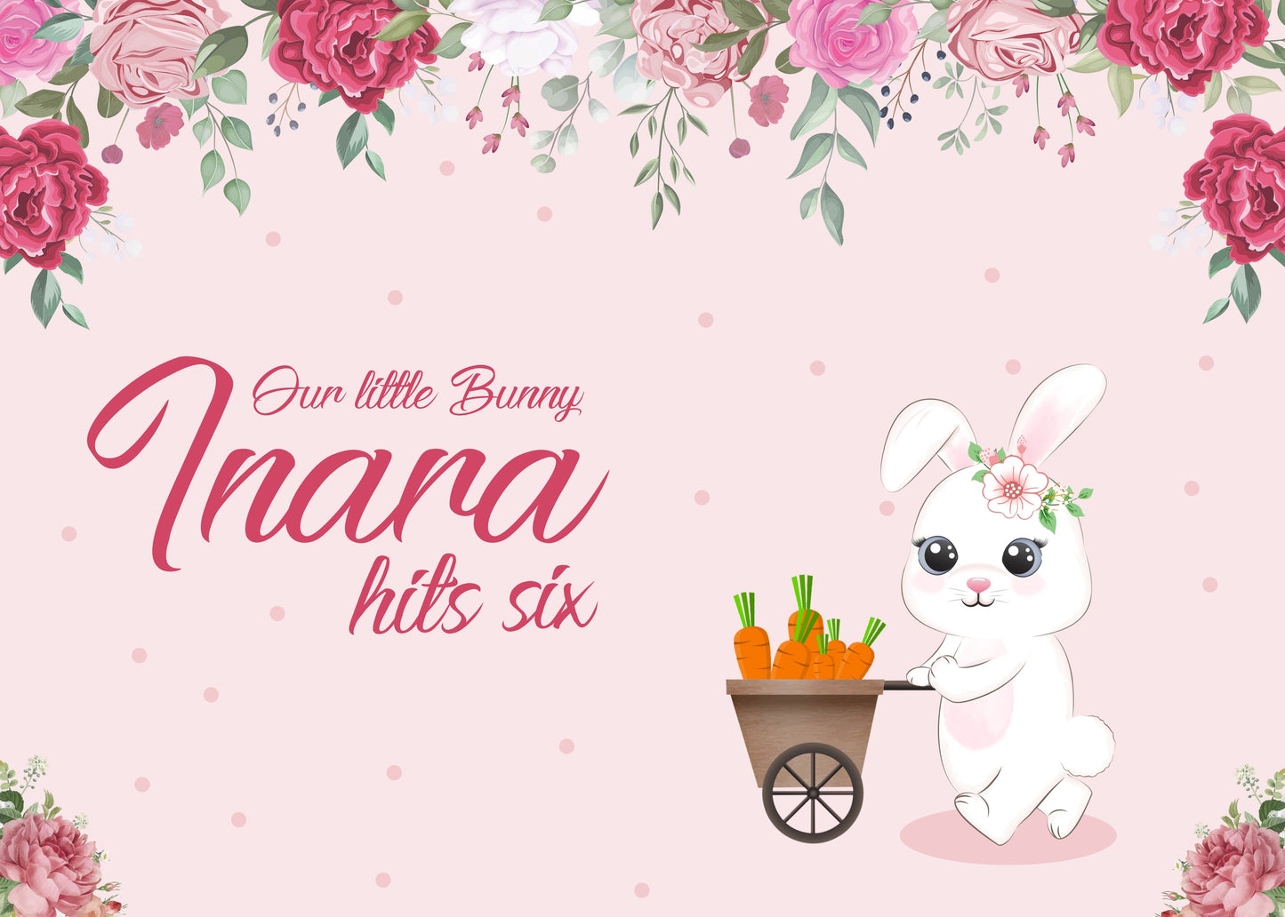 Personalize Bunny Backdrop Banner