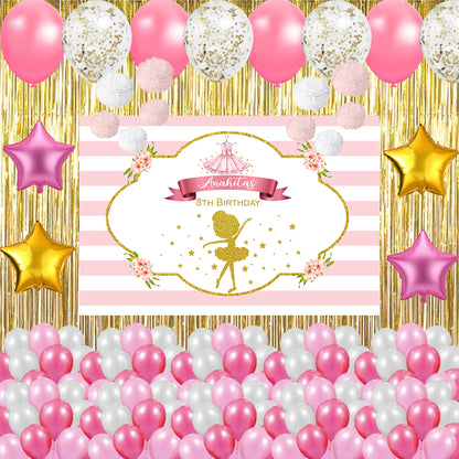 Ballerina Theme Birthday Party Complete Decoration Kit