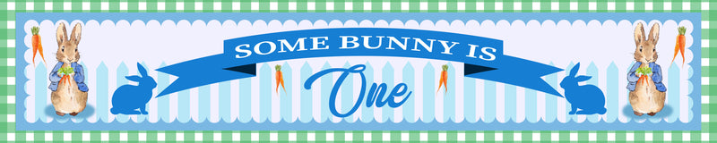 Some Bunny Is One Birthday Party Long Banner for Decoration