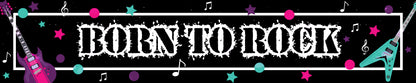Rockstar Theme Birthday Long Banner for Decoration