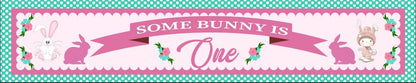 Some Bunny Is One Birthday Party Long Banner for Decoration