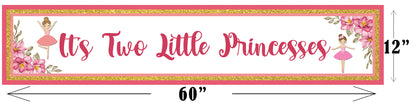 Twin Girls Theme Birthday Party Long Banner for Decoration
