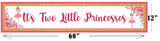 Twin Girls Theme Birthday Party Long Banner for Decoration