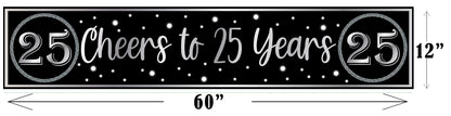 25th Anniversary Long Banner for Decoration