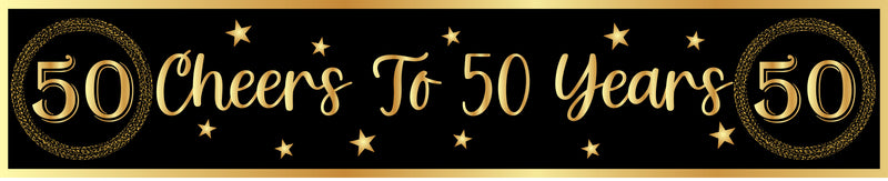 50th Anniversary Birthday Long Banner for Decoration