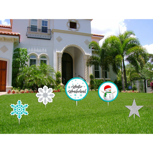 Winter Wonderland Theme Birthday Party Cutouts