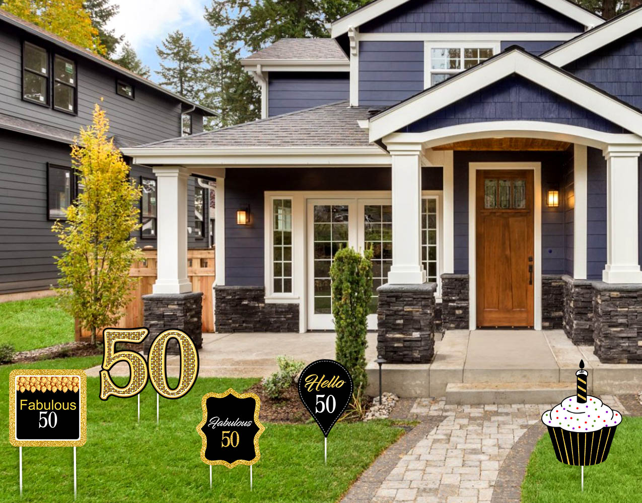 50th Birthday Party Cutouts 