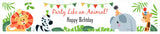 Jungle Theme Birthday Long Banner for Decoration