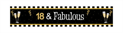 18th Birthday Long Banner for Decoration