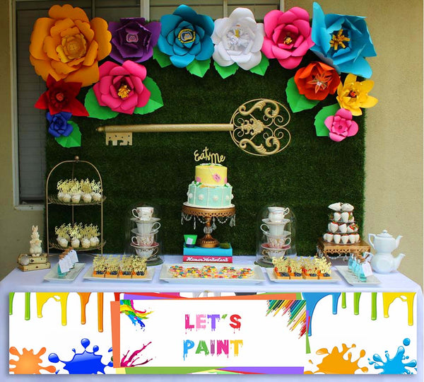 Art and Paint Theme Birthday Long Banner for Decoration