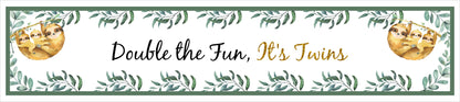 Twins Baby Theme Birthday Long Banner for Decoration