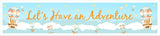 Hot Air Birthday Party Long Banner for Decoration
