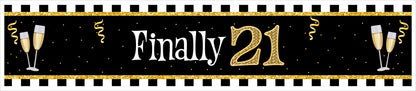 21st Birthday Long Banner for Decoration