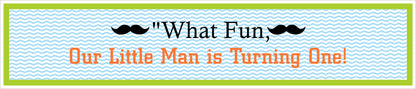 Little Man Theme Birthday Long Banner for Decoration