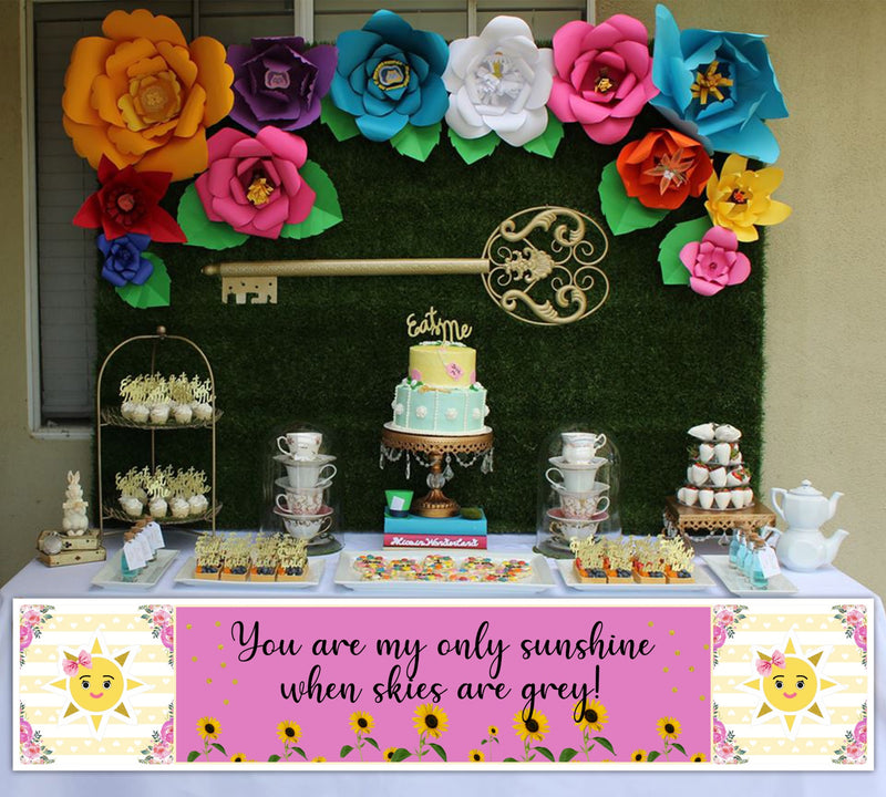 Sunshine Theme Birthday Party Long Banner for Decoration