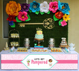 Spa Theme Birthday Party Long Banner for Decoration