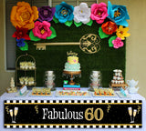 60th Birthday Long Banner for Decoration