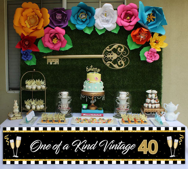40th Birthday Long Banner for Decoration