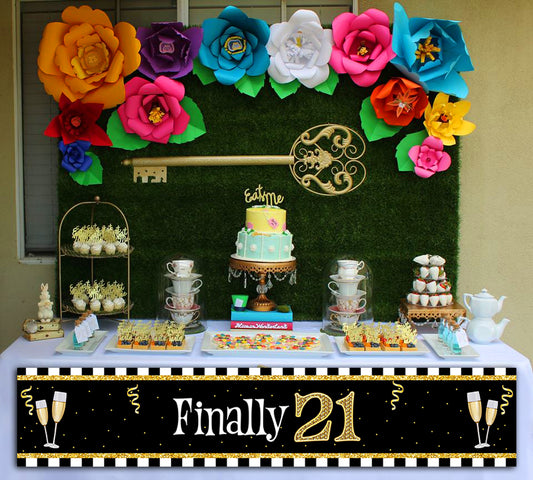 21st Birthday Long Banner for Decoration