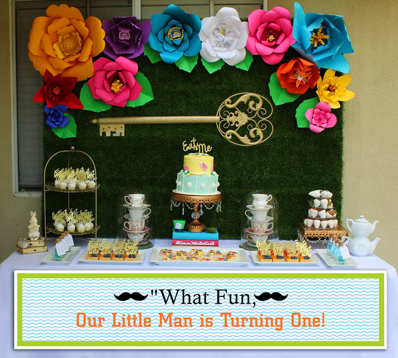 Little Man Theme Birthday Long Banner for Decoration