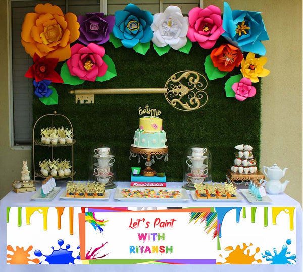 Art and Paint Theme Birthday Long Banner for Decoration