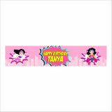 Super Girl Theme Birthday Long Banner for Decoration