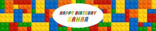 Lego Theme Birthday Long Banner for Decoration