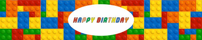 Lego Theme Birthday Long Banner for Decoration