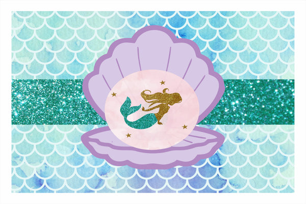 Mermaid Theme Birthday Table Mats for Decoration