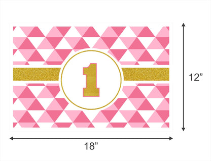 One Is Fun First Birthday Table Mats for Decoration