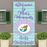 Mermaid Customized Welcome Banner Roll up Standee (with stand)