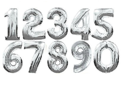 16 Inch Single Letter Or Digit Silver  /Choose  Pack of letters to make Custom Wording Silver