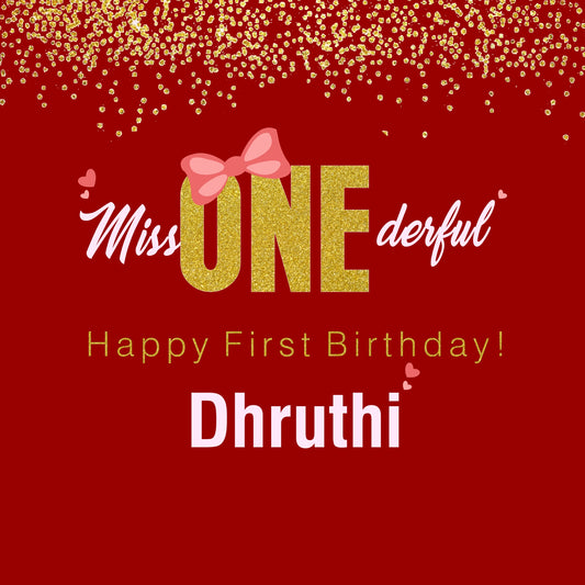Personalize 1st Birthday Backdrop Banner