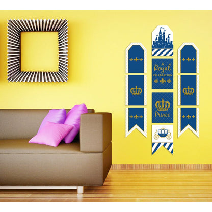 Prince Birthday Paper Door Banner for Wall Decoration