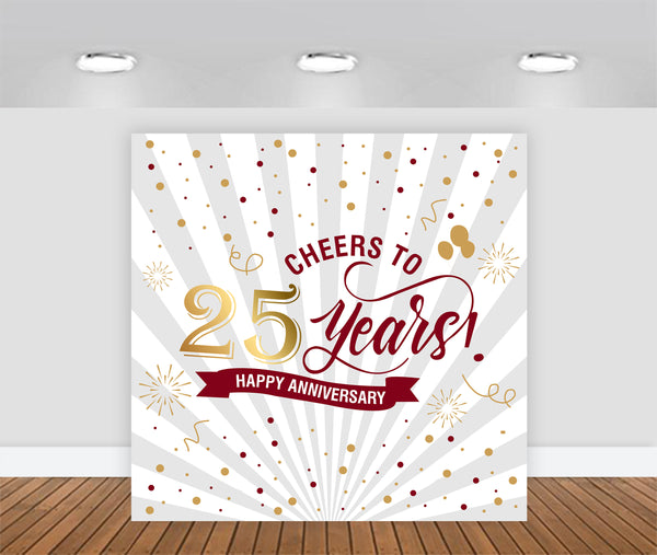 25th Anniversary Party Backdrop For Decorations