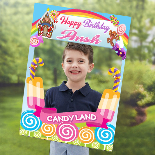 Candy Land Theme Birthday Party Selfie Photo Booth Frame